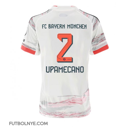 Camiseta Bayern Munich Dayot Upamecano #2 Visitante Equipación para mujer 2025-26 manga corta